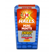 Конфеты Halls Mini Mints с Витамином в со Вкусом Манго И Апельсина 12,5гр