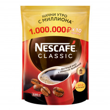 Кофе Nescafе Classic Натуральный Растворимый с Добавлением Молотого Кофе 320г м/у