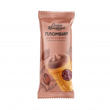 Мороженое Пломбир Шоколадный в Вафельном Стаканчике 15% 90г Особая Коллекция