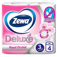 Бумага Туалетная Zewa Deluxe Орхидея 3 Слоя 4 Рулона