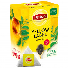 Чай Черный Липтон Yellow Label Tea 20 Пирамидок