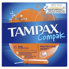 Тампоны Гигиенические Tampax Compack с Аппликатором Super Plus Duo 16 шт