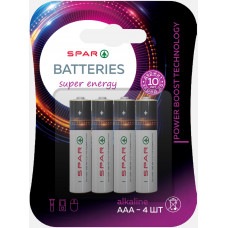 Батарейки Алкалиновые Spar Lr03-bl4 4шт