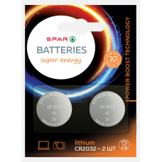 Батарейки Литиевые Spar Cr2032-bl2