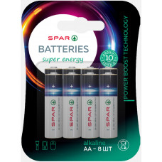 Батарейки Алкалиновые Spar Lr6-bl8 8шт