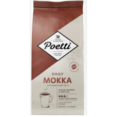 Кофе Натуральный Жареный Poetti Daily Mokka 1 кг в Зернах