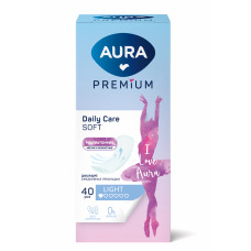 Прокладки Aura Premium Женские Ежедневные Ультратонкие Light 40шт