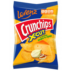 Чипсы Картофельные Рифленые Crunchips X-cut со Вкусом Сыра и Лука 70г