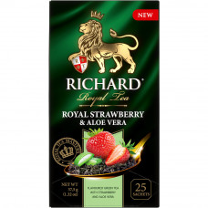 Чай Зеленый Richard Royal Strawberry & Aloe Vera 25 Пакетиков