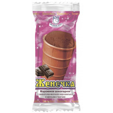 Мороженое Шоколадное Женечка с Заменителем Молочного Жира в Вафельном Стаканчике 70г