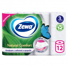 Бумага Туалетная Zewa Natural Comfort 3 Слоя 12 рулонов