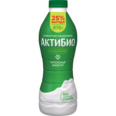 Биойогурт Питьевой Актибио Натуральный 1,8% 870г