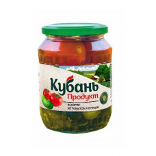 Ассорти Кубань продукт маринованное из томатов и огурцов  ст/б 1/680