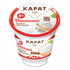 Творог Зерненый Домашний Карат 4% 300г