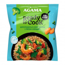 Морепродукты Agama в Соусе Терияки с Рисом и Овощами 320г Морепродукты Agama в Соусе Терияки с Рисом и Овощами 320г