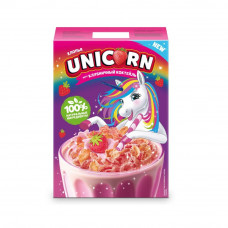 Готовый Завтрак Unicorn Хлопья Кукурузные Клубничный Коктейль 220г