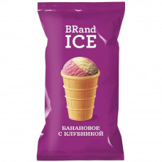 Мороженое Brandice Банан с Клубникой Вафельный Стаканчик 70г