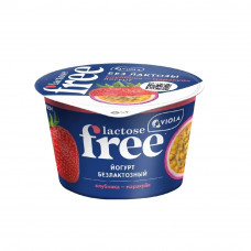 Йогурт Free Безлактозный Клубника Маракуйя 2,7% 180г