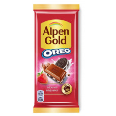 Шоколад Alpen Gold Нежная Клубника с Оreo 85г