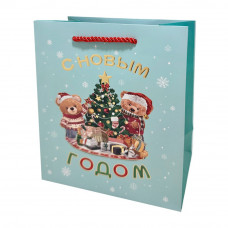 Пакет Подарочный с Новым Годом 30*30*14см Пакет Подарочный с Новым Годом 30*30*14см