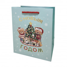 Пакет Подарочный с Новым Годом 18*22,3*10см Пакет Подарочный с Новым Годом 18*22,3*10см