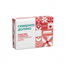 Масло Сливочное Северная Долина Традиционное 82,5% 160г