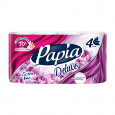 Туалетная Бумага Papia Delux Dolce Vita 4 Слоя 8 Рулонов