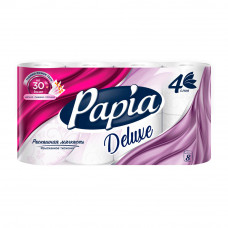 Туалетная Бумага Papia Delux 4 Слоя 8 Рулонов
