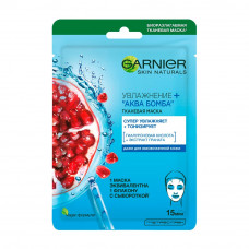 Маска Garnier Тканевая Увлажнение Синяя Аква Бомба 32г