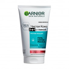 Крем Скраб Маска Garnier 3в1 Чистая Кожа 150мл