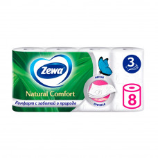 Туалетная Бумага Zewa Natural Comfort 3 Слоя 8 Рулонов