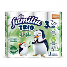 Туалетная Бумага Familia Trio Natural 3 Слоя 12 Рулонов