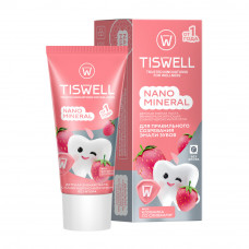 Зубная Паста Детская Tiswell без Фтора Клубника Сливки 60г