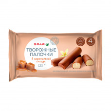 Творожные Палочки SPAR в Карамельной Глазури 16% 120г Творожные Палочки SPAR в Карамельной Глазури 16% 120г