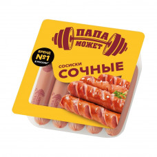 Сосиски Папа Может Сочные 600г