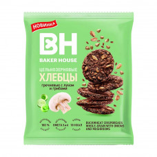 Хлебцы Baker House Гречневые Цельнозерновые Лук и Грибы 50г