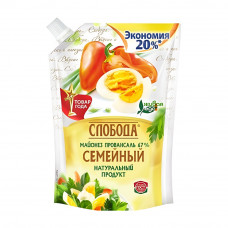 Майонез Слобода Семейный 50,5% 850мл дой-пак
