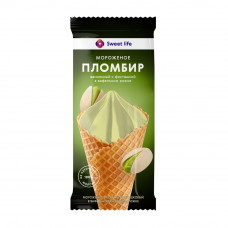 Мороженое Пломбир Фисташковый Рожок 100г Sweet Life