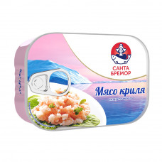 Мясо Криля Антарктического Санта-Бремор в Заливке 100г ж/б
