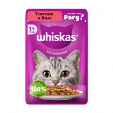 Корм Влажный для Кошек Whiskas Рагу Телятина и Язык 75г