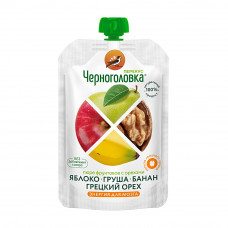 Пюре Черноголовка Яблоко Груша Банан Грецкий Орех 85г