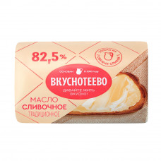 Масло Сливочное Вкуснотеево Традиционное 82,5% 180г