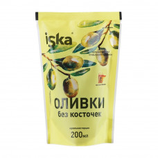 Оливки Зеленые Iska без Косточек 200мл дой-пак