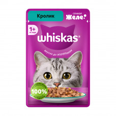 Корм Влажный для Кошек Whiskas Желе Кролик 75г