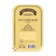 Сыр Брест-Литовск Российский Нарезка 50% 130г