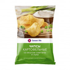Чипсы Картофельные со Вкусом Сметаны и Лука 120г Sweet Life