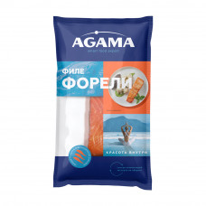 Форель Agama Филе-Кусок с Кожей Свежемороженая 400г