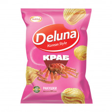 Чипсы Deluna Кукурузные со Вкусом Краба 60г