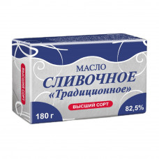 Масло Сливочное Традиционное 82,5% 180г