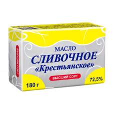 Масло Сливочное Крестьянское 72,5% 180г